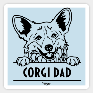 Corgi Dad Illustration Magnet